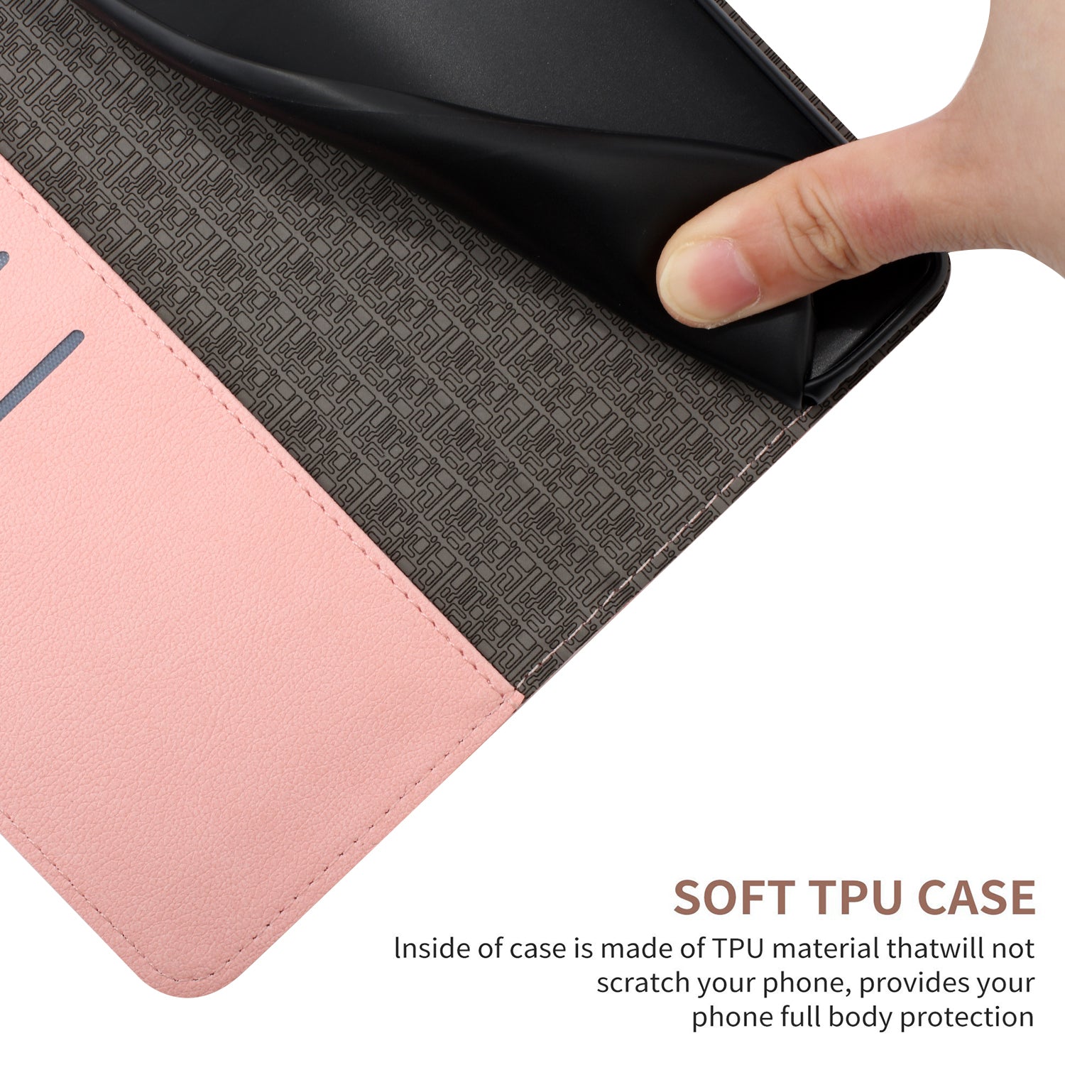 HT06 For Xiaomi Redmi 13C 4G / 5G / Poco C65 4G Leather Case Rhombus Pattern with Wrist Strap - Pink HT06 For Xiaomi Redmi 13C 4G / 5G / Poco C65 4G Leather Case Rhombus Pattern with Wrist Strap - Pink